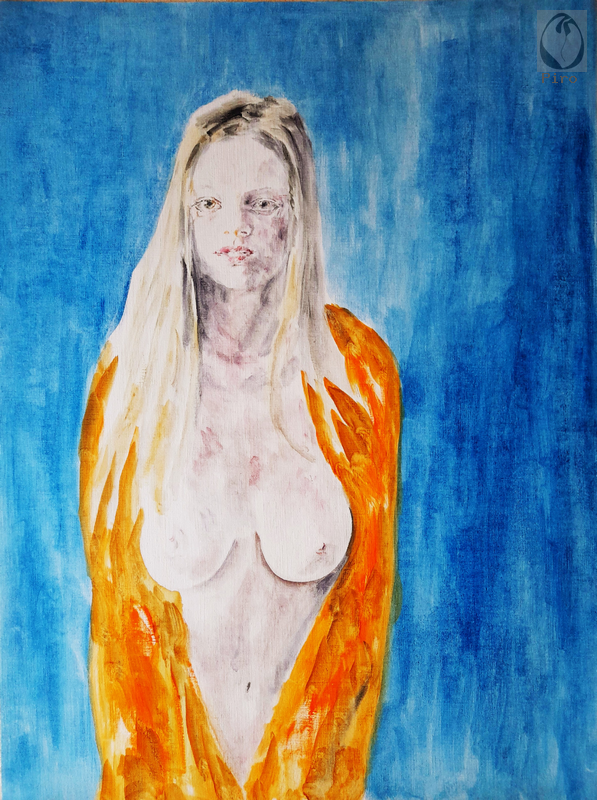 oil on paper - olio su carta di Piro